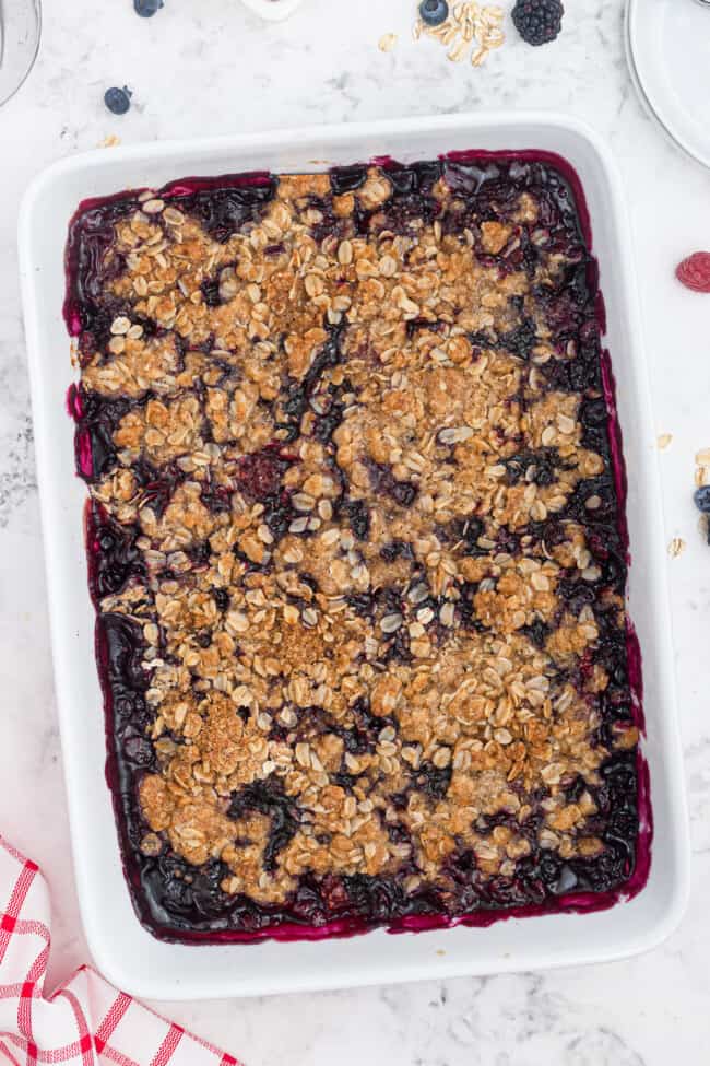 Triple Berry Crisp Recipe - Easy Dessert Recipes