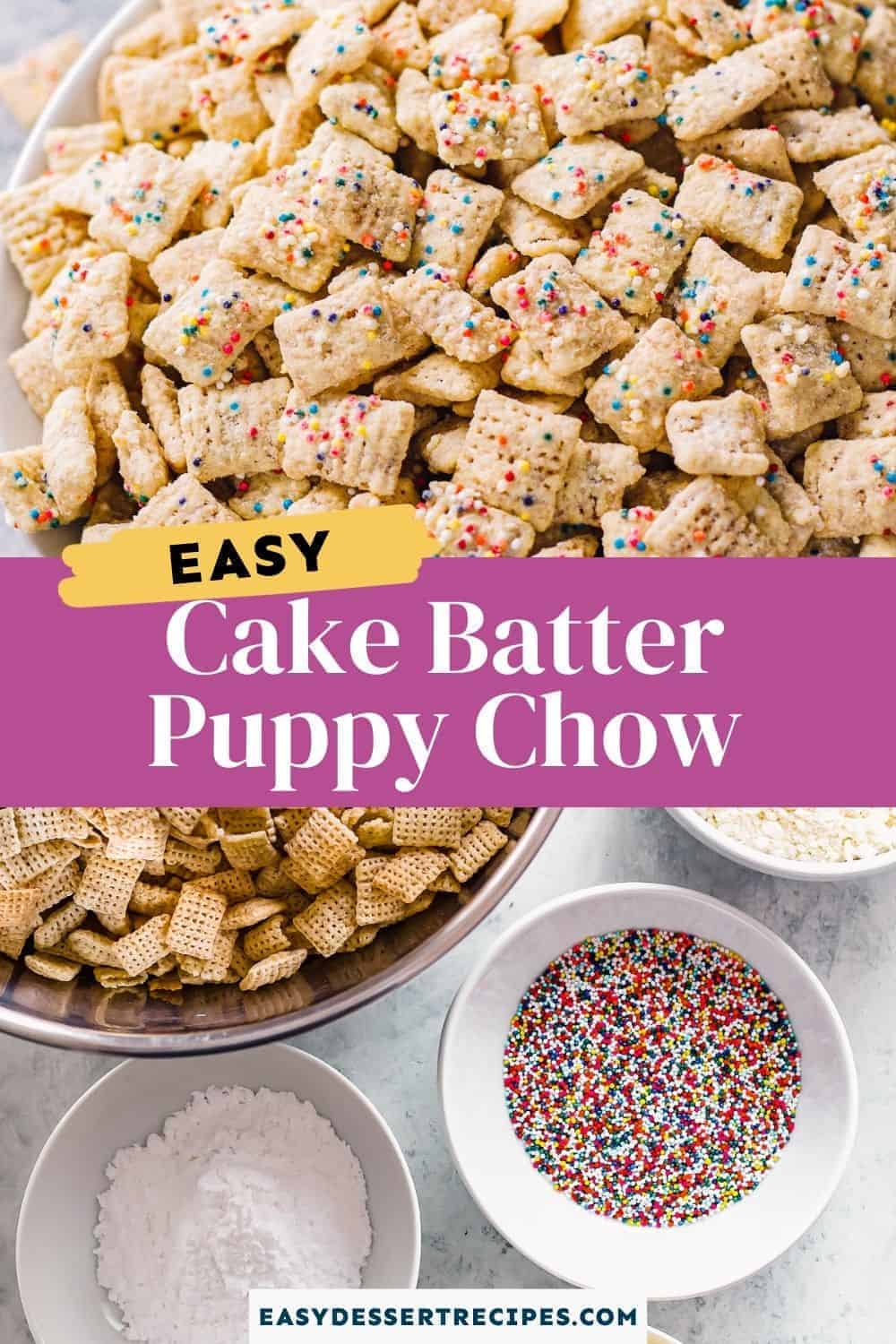 cake batter puppy chow pinterest