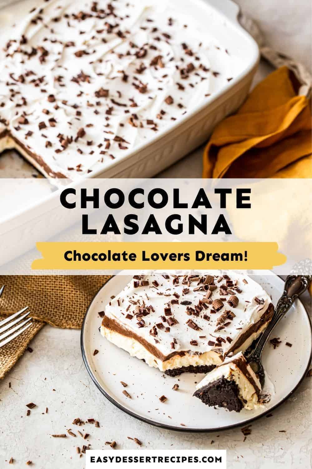 chocolate lasagna pinterest