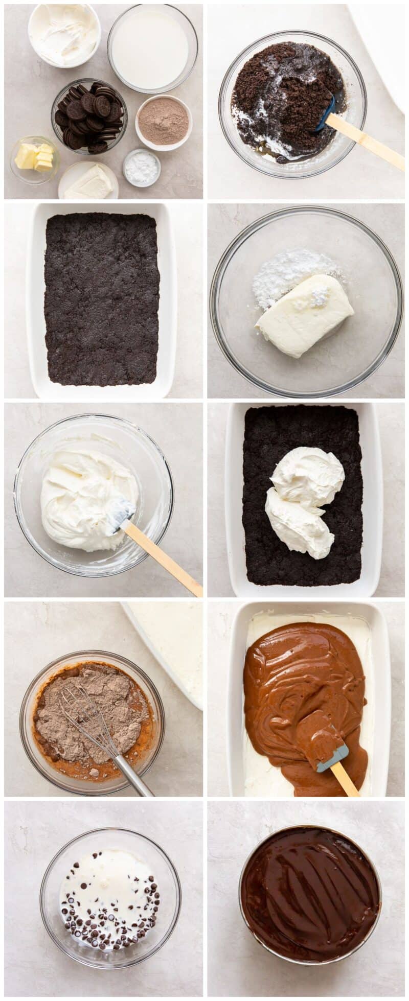 step by step photos for how to make chocolate lasagna