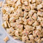 featured cake batter puppy chow