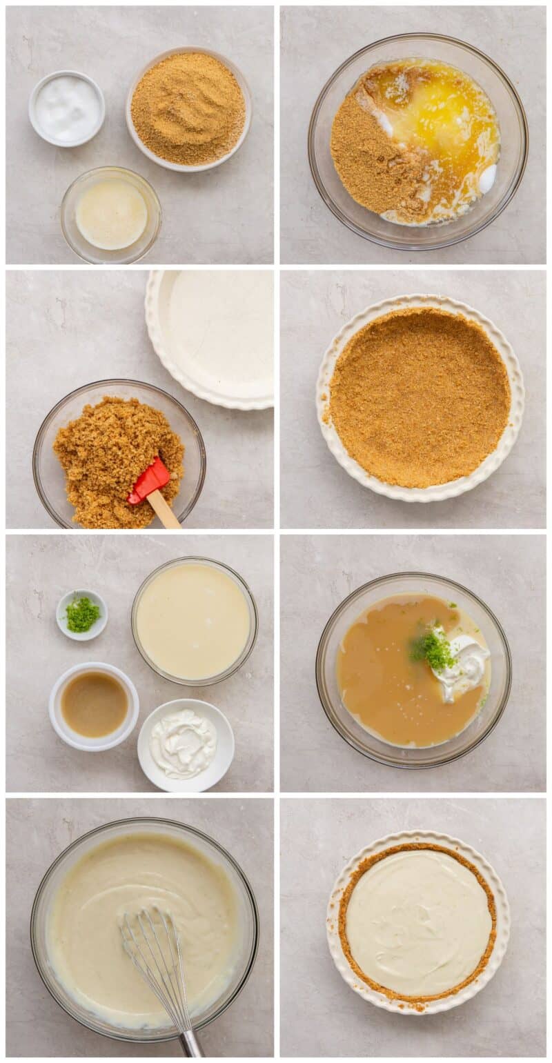 step by step photos for how to make key lime pie
