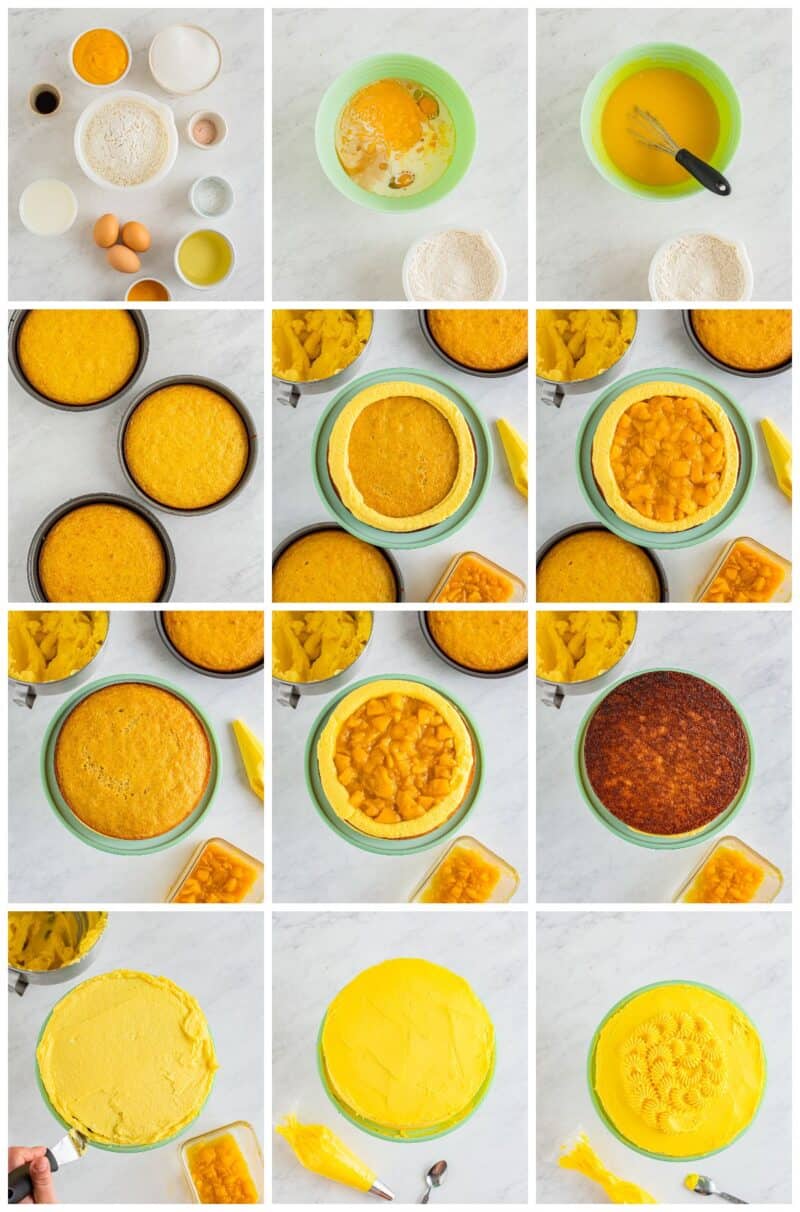 step by step photos for how to make mango cake