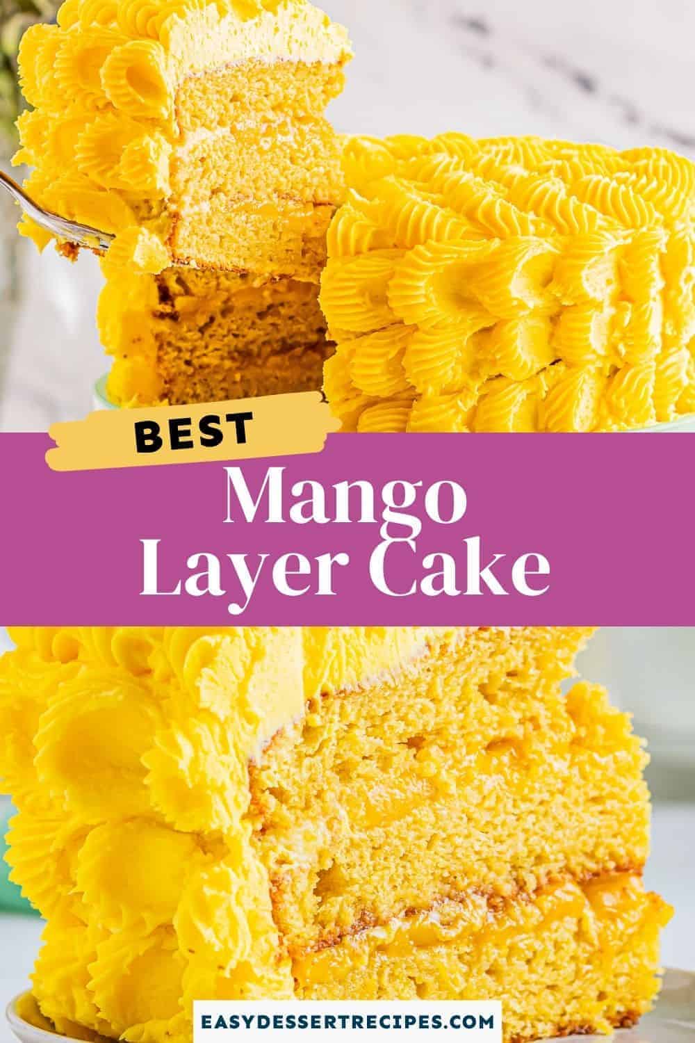 mango cake pinterest collage