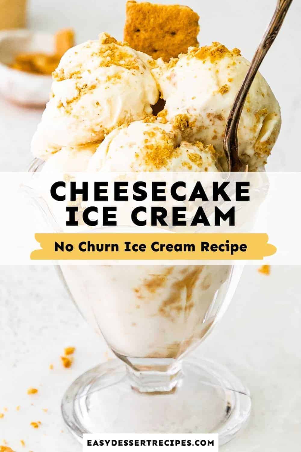 no churn cheesecake ice cream pinterest collage