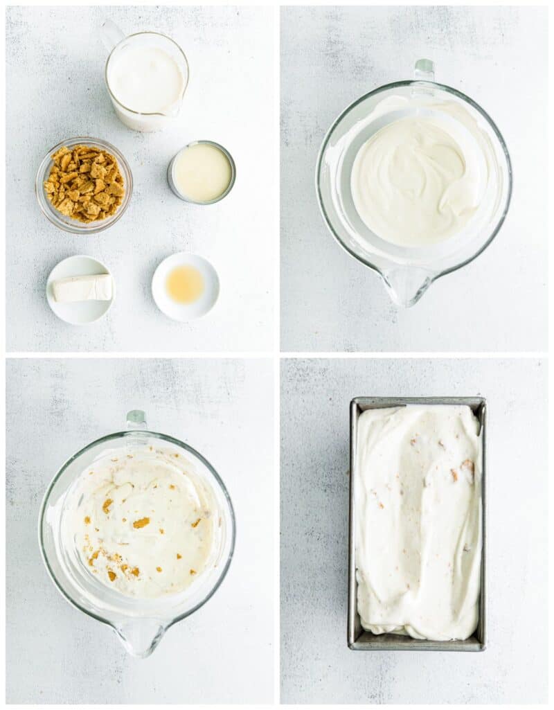 step by step photos for how to make cheesecake ice cream