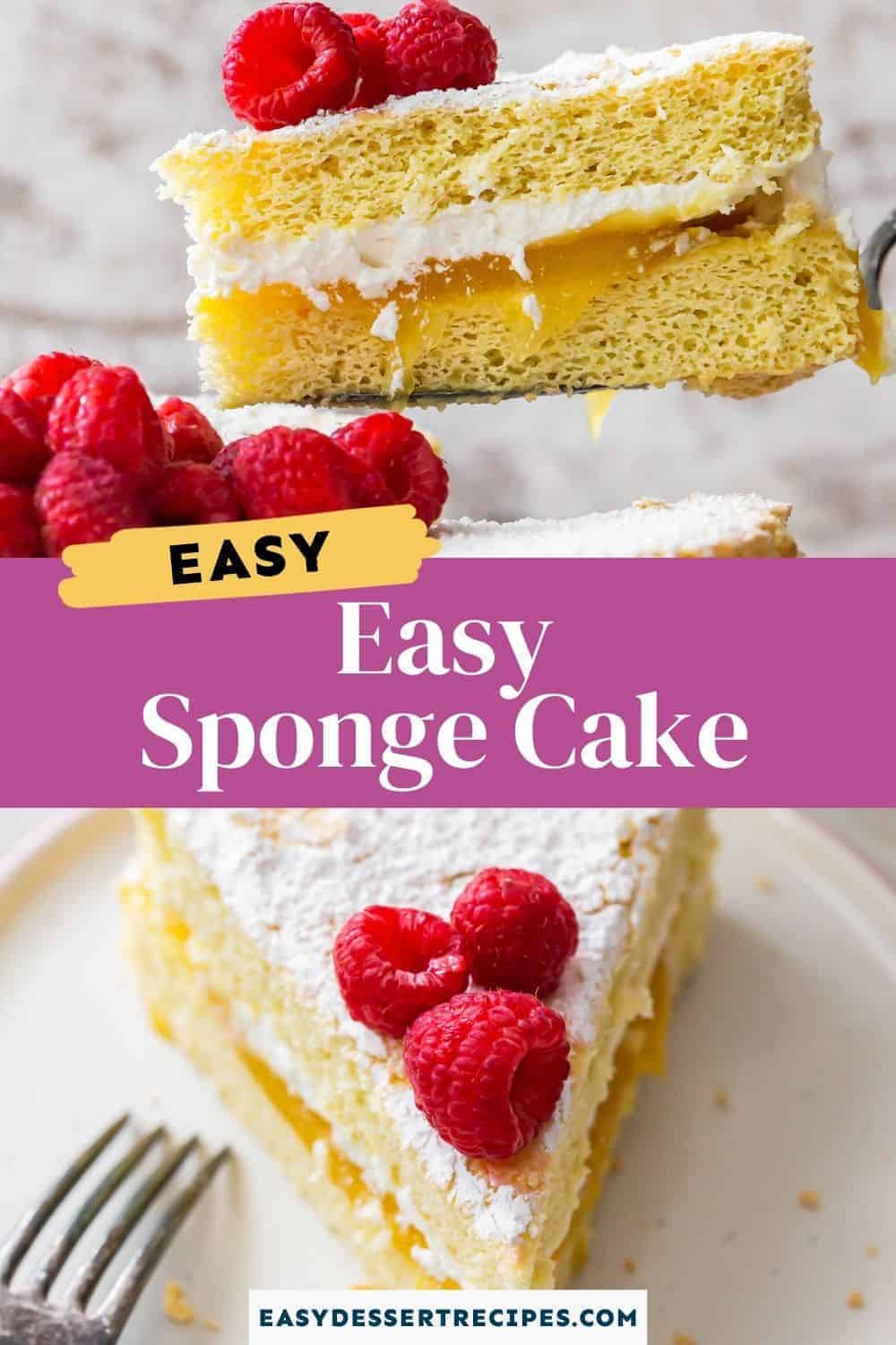 sponge cake pinterest