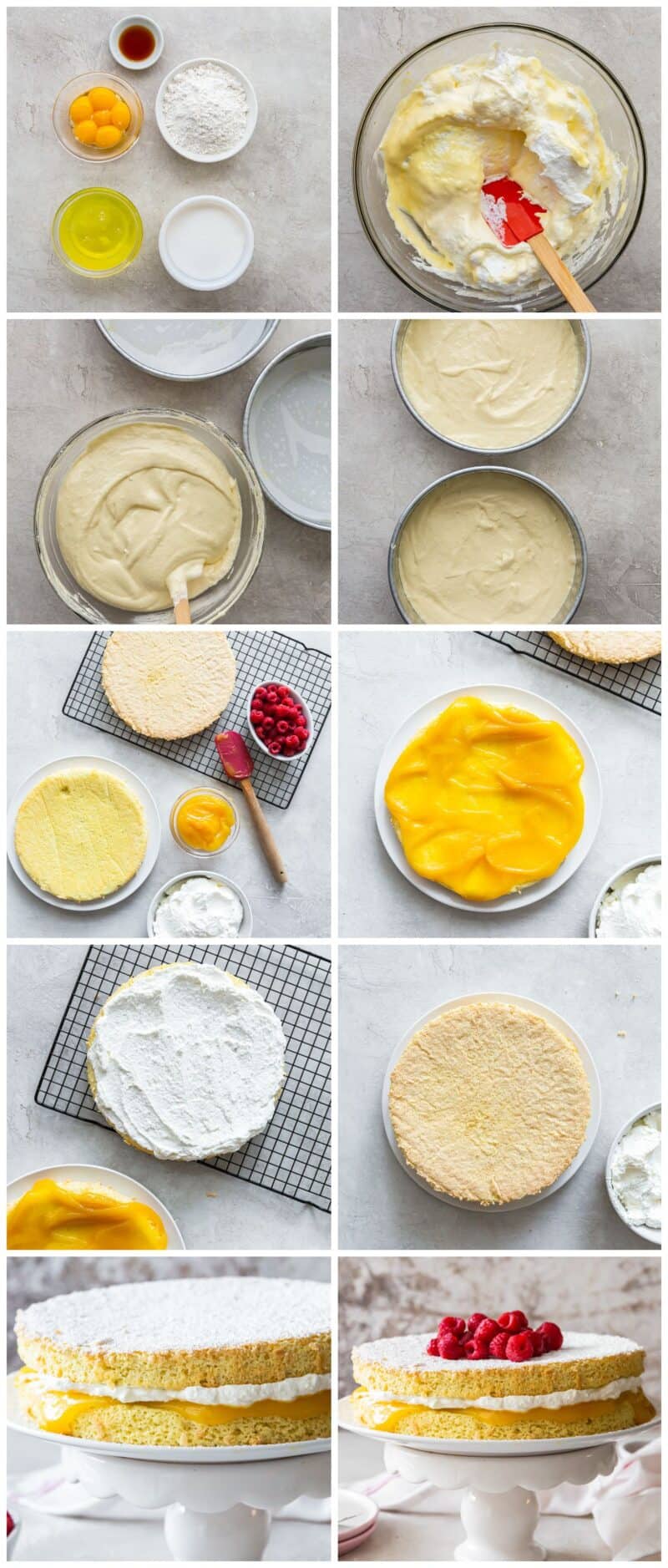 step by step photos for how to make sponge cake