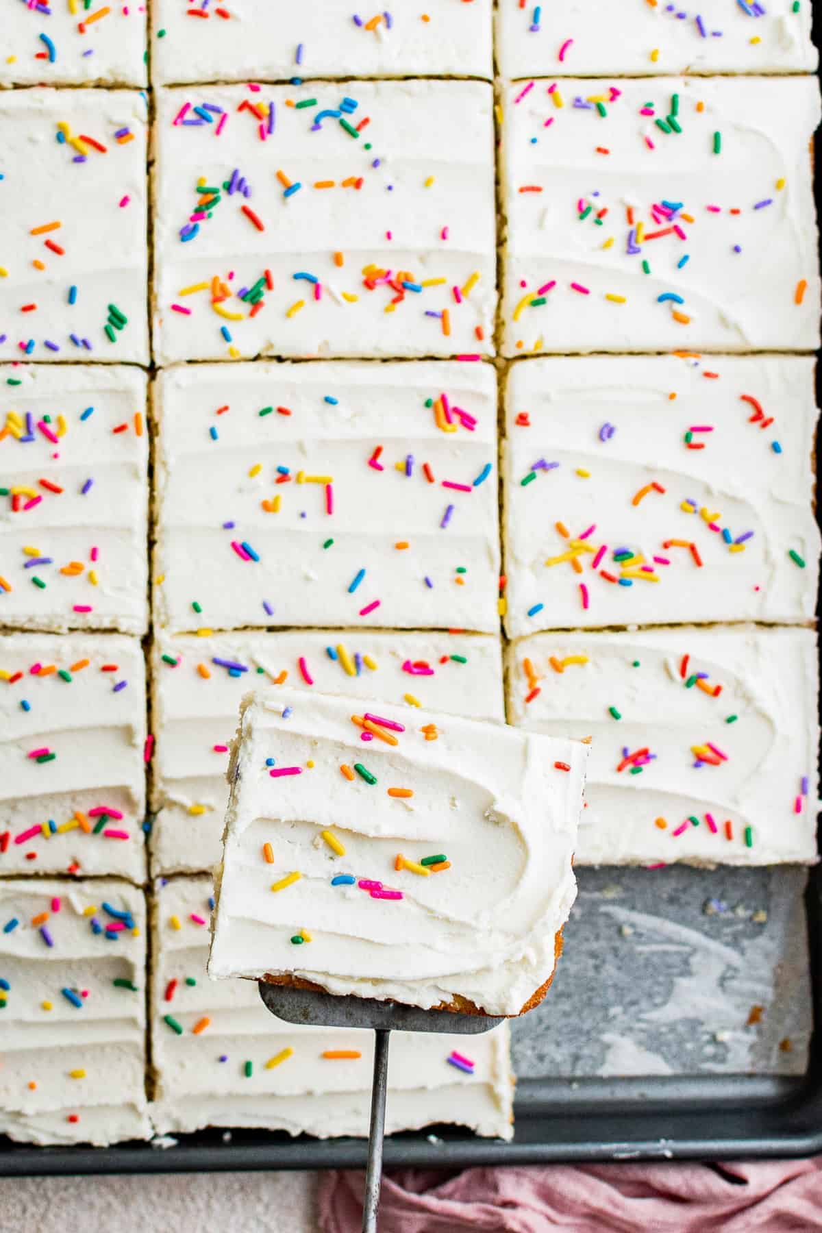 Vanilla Sheet Cake Recipe  Best Vanilla Birthday Party Cake with