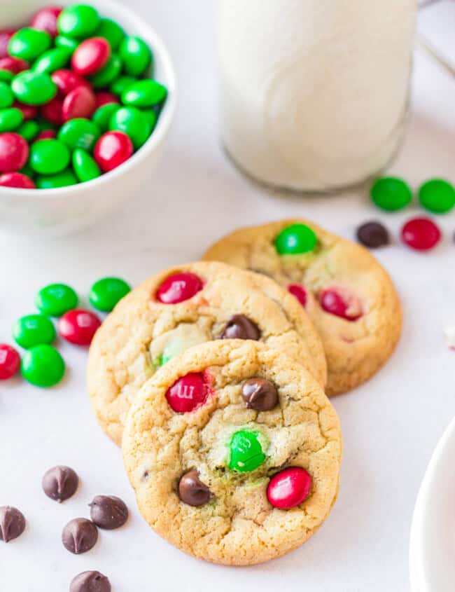 christmas M&M cookies