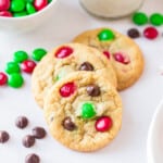 featured christmas M&M cookies