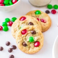 featured christmas M&M cookies