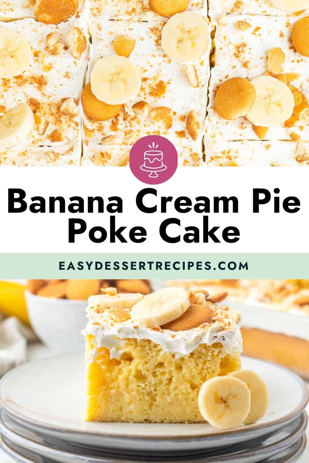 banana cream pie poke cake pinterest
