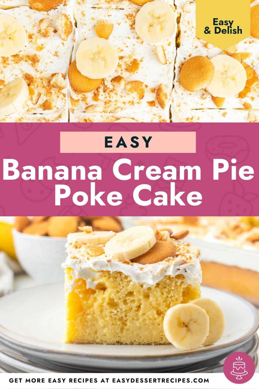 banana cream pie poke cake pinterest