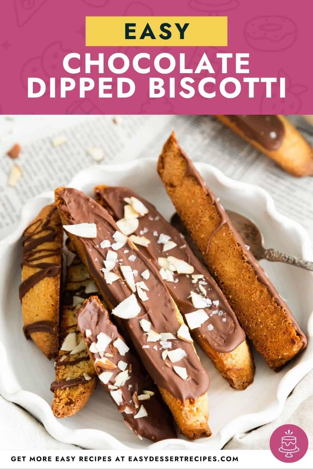 chocolate dipped biscotti pinterest