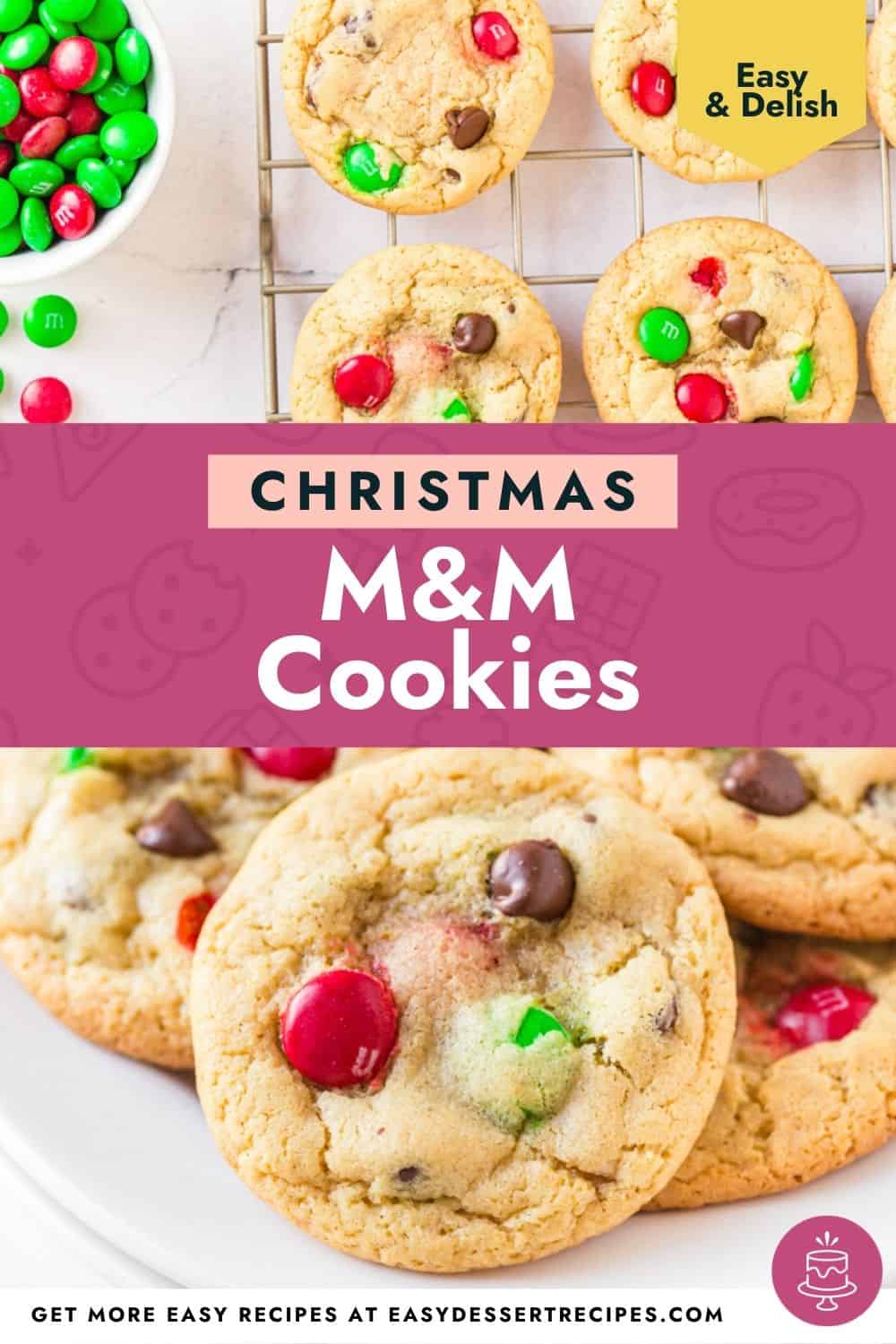 christmas M&M cookies pinterest