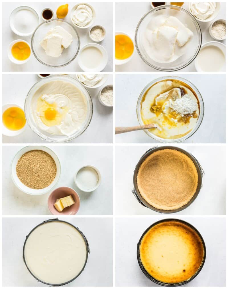 step by step photos for how to make new york style cheesecake