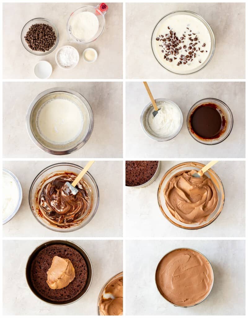 step by step photos for how to make chocolate mousse cake