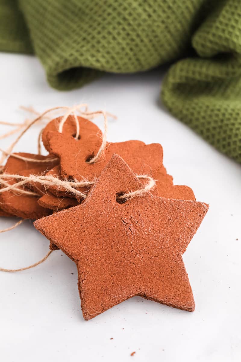 cinnamon ornament in the shape of a star with string