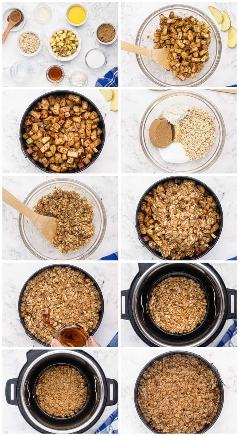 step by step photos of how to make apple crisp