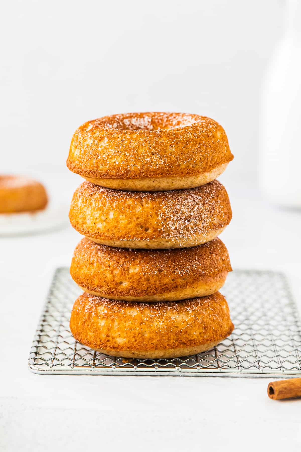 stacked apple cider donuts