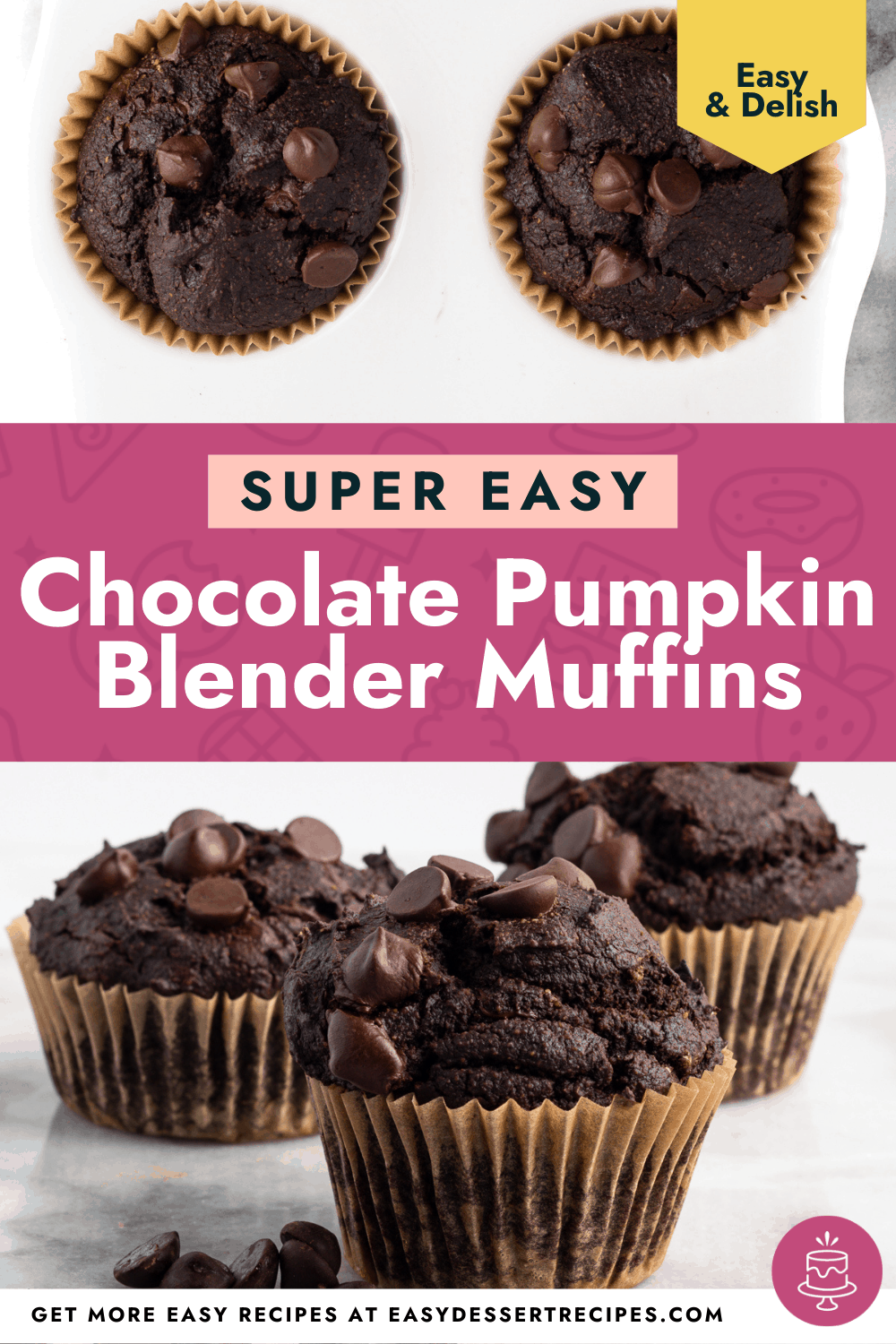 chocolate pumpkin blender muffins pinterest