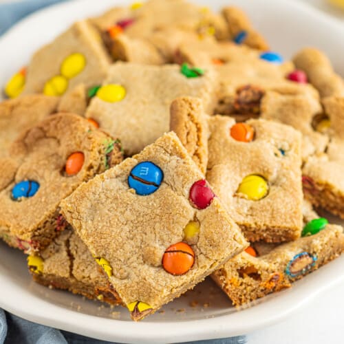 Peanut Butter M&m Blondies Recipe - Easy Dessert Recipes