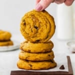 featured pumpkin chocolate chip cookies