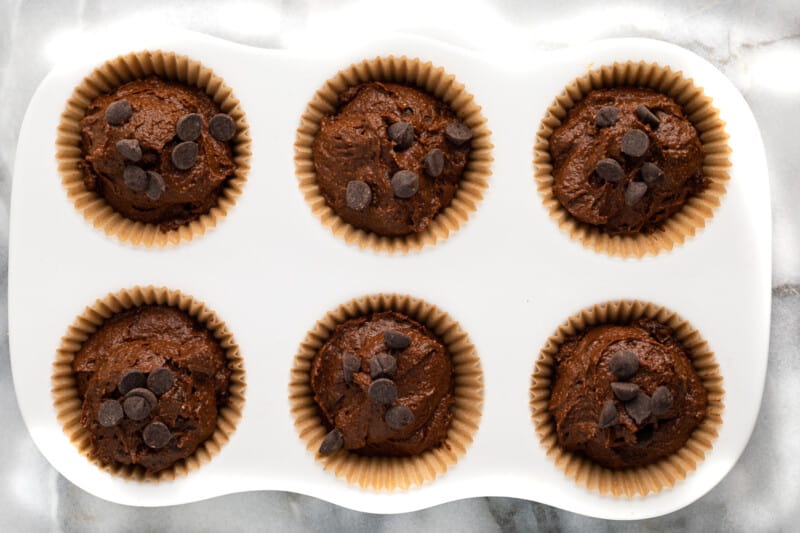 how to make double chocolate pumpkin blender muffins