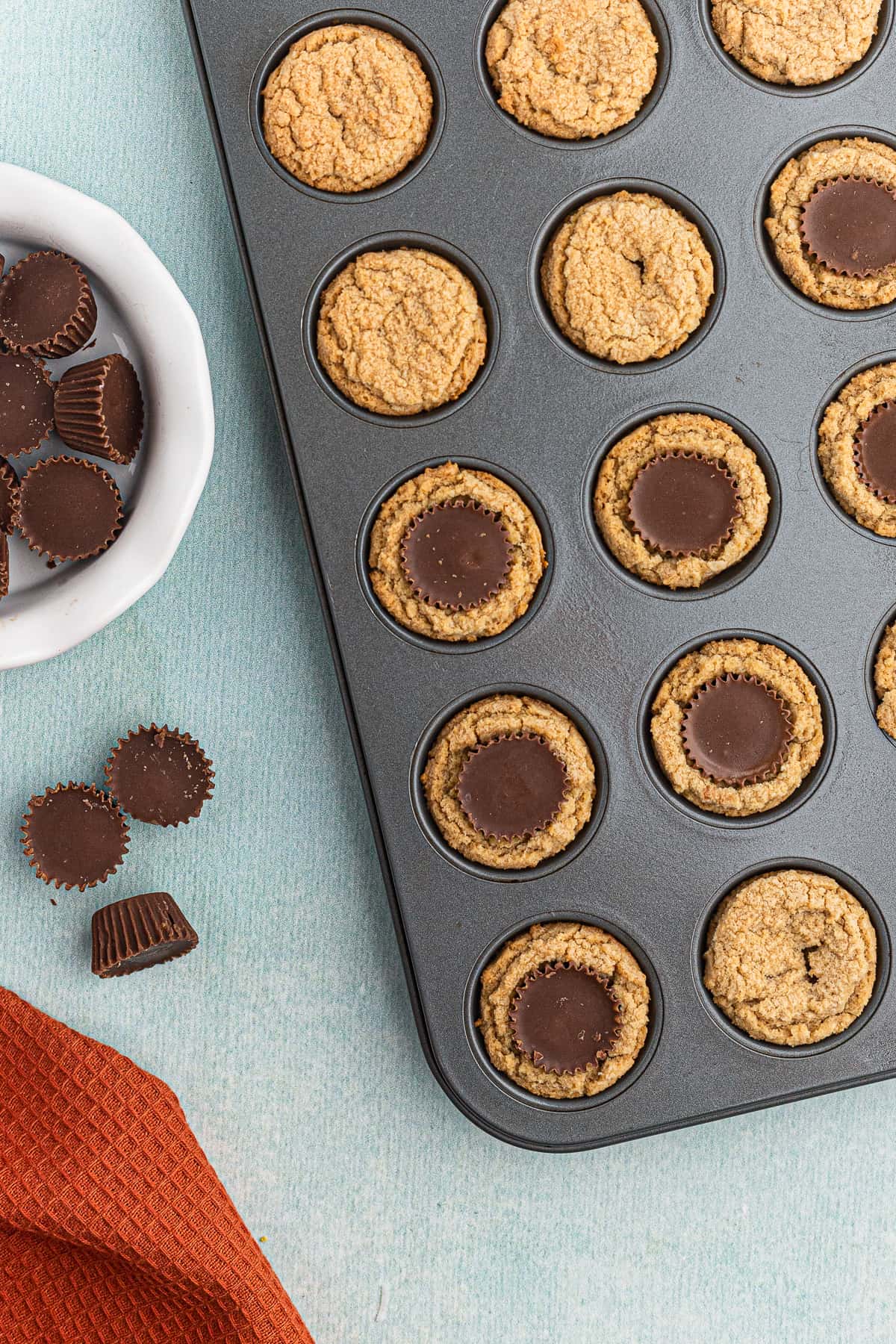 Muffin Tin Peanut Butter Cup Cookies - Muffin Tin Recipes