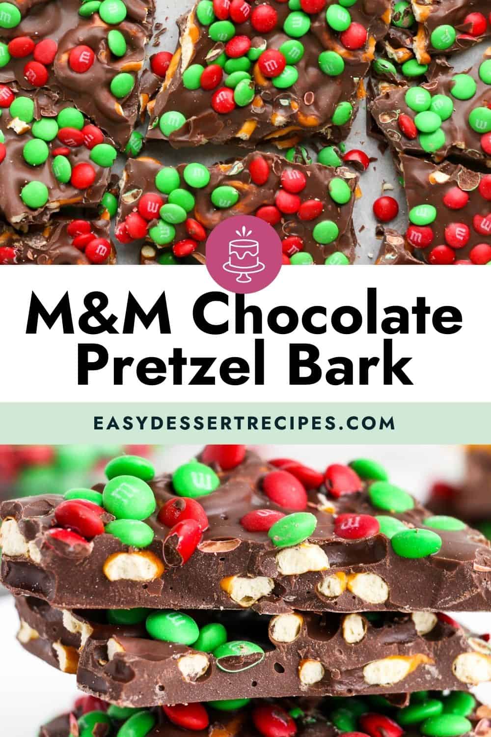 m&m chocolate pretzel bark pinterest