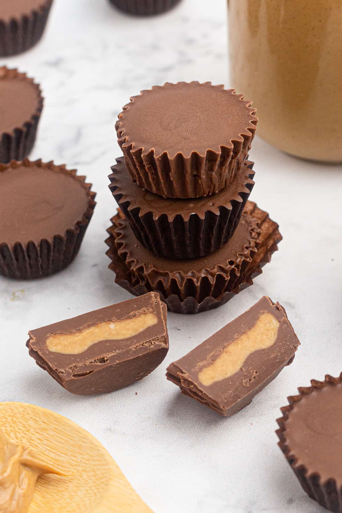 stacked peanut butter cups