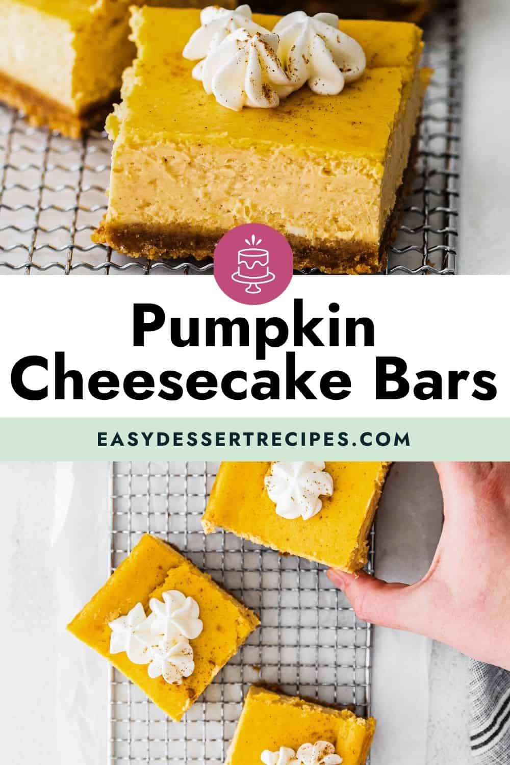 pumpkin cheesecake bars pinterest