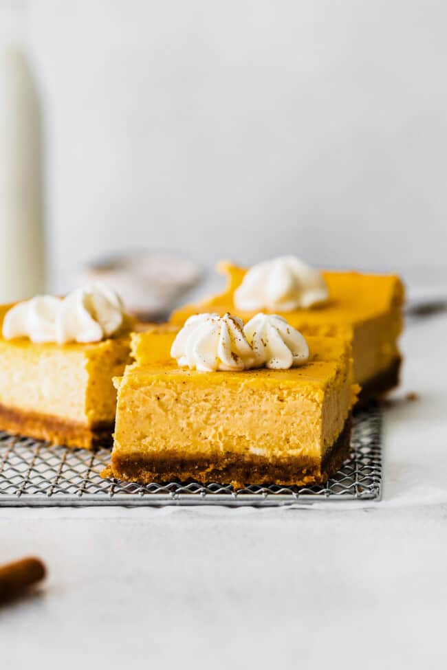 Pumpkin Cheesecake Bars Recipe - Easy Dessert Recipes