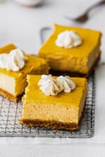Pumpkin Cheesecake Bars Recipe - Easy Dessert Recipes