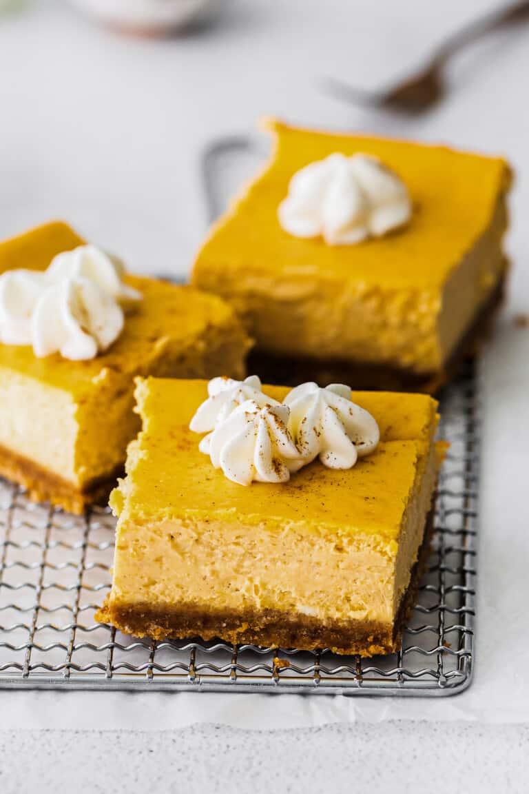 Pumpkin Cheesecake Bars Recipe - Easy Dessert Recipes