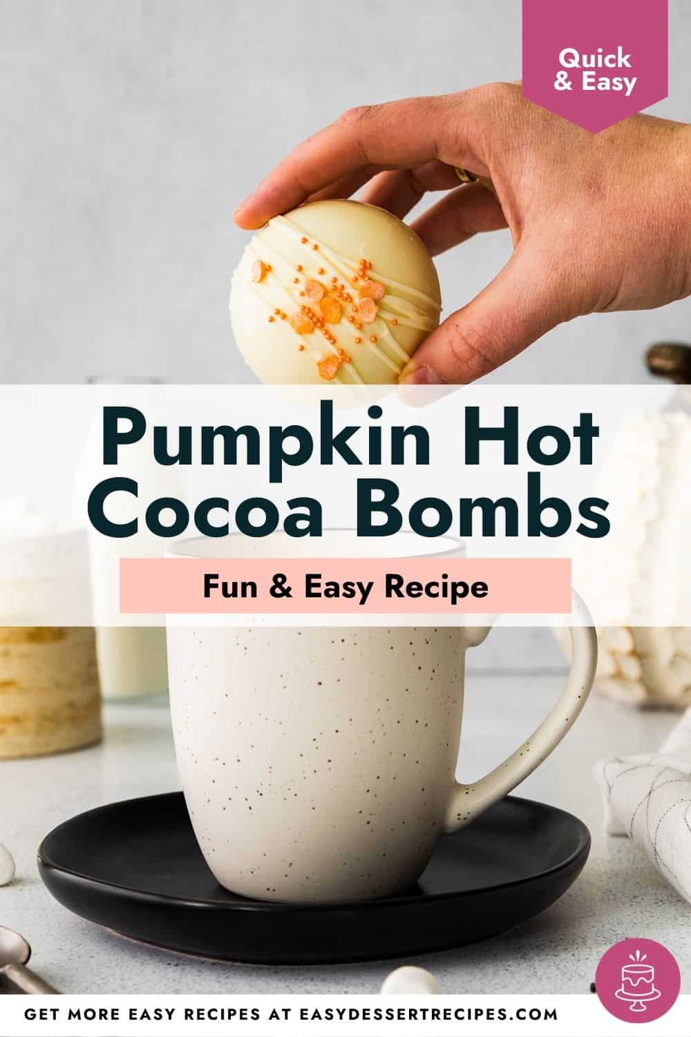 pumpkin hot cocoa bombs pinterest