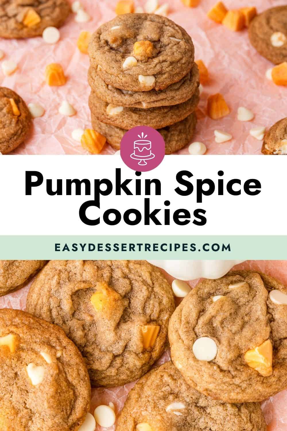 white chocolate pumpkin spice cookies pinterest