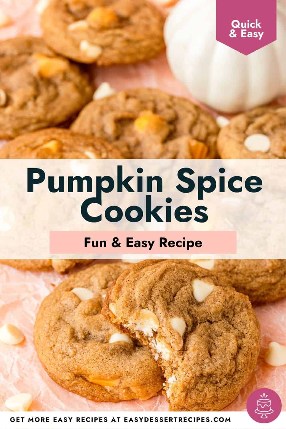 white chocolate pumpkin spice cookies pinterest