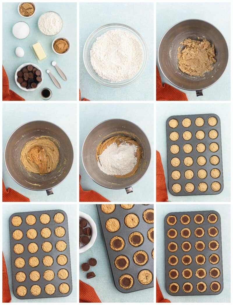 step by step photos for how to make peanut butter cup cookies