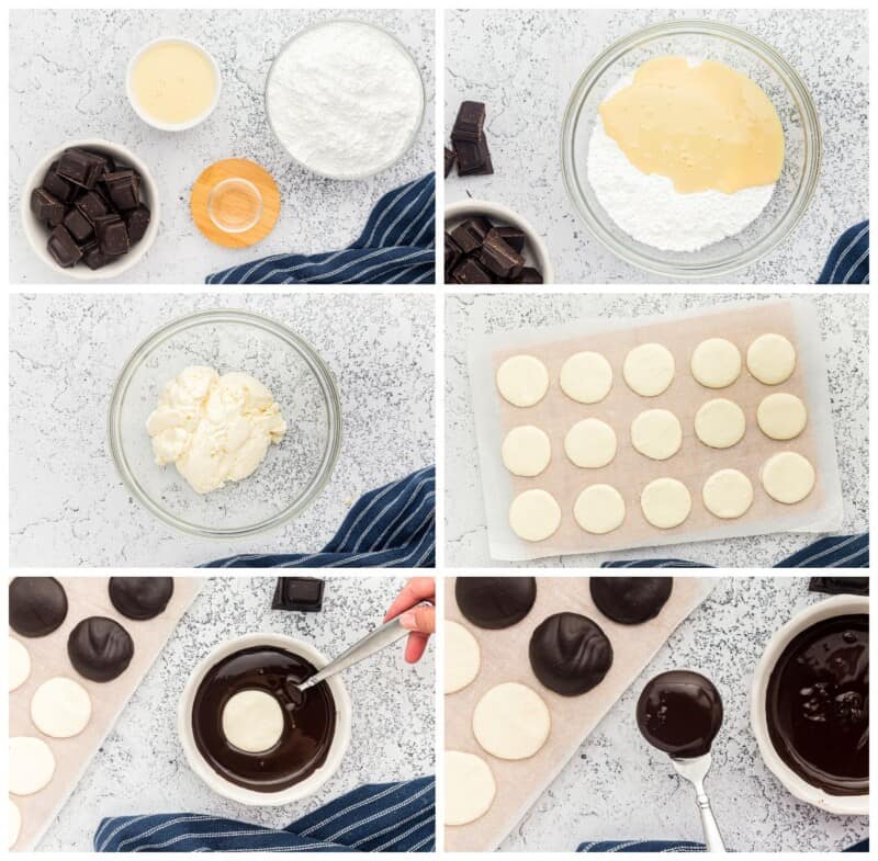 step by step photos for how to make homemade peppermint patties