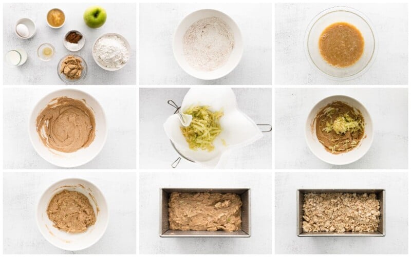 step by step photos of how to make apple bread