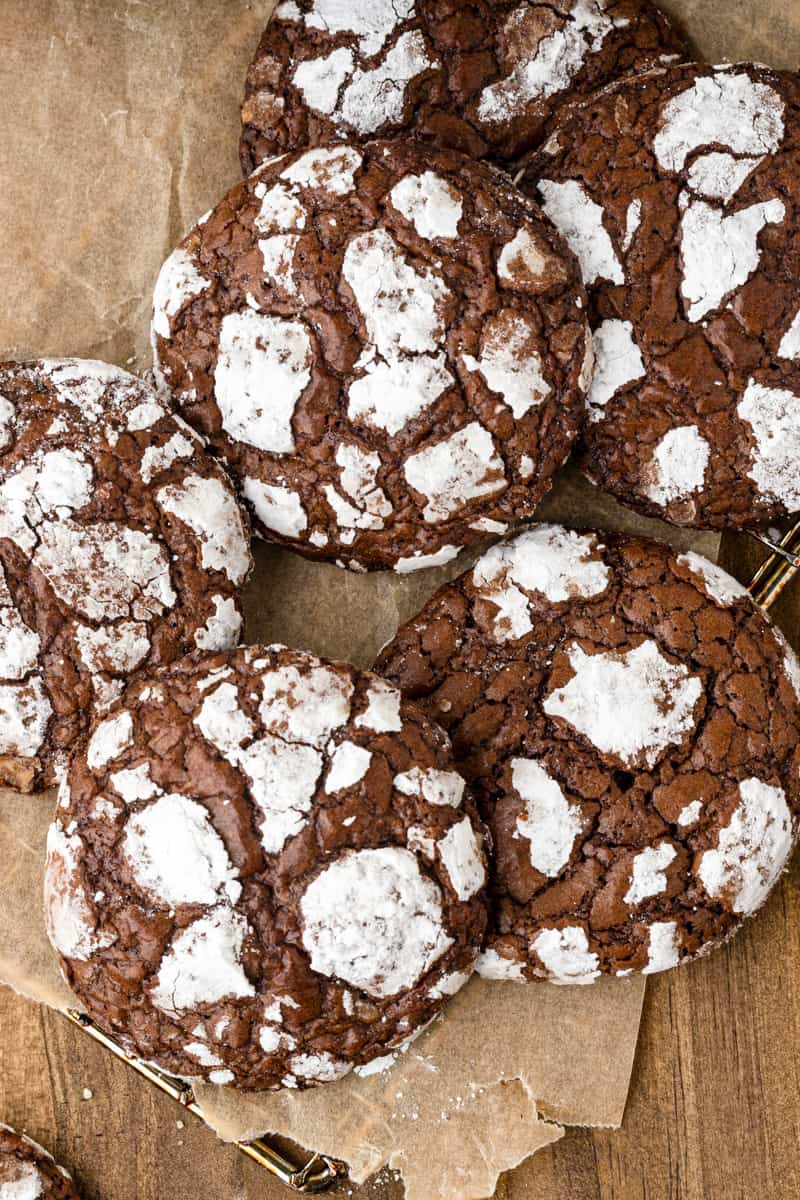 brownie mix crinkle cookies