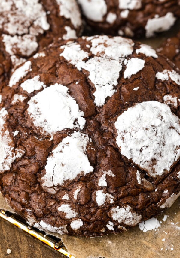 featured brownie mix crinkle cookies