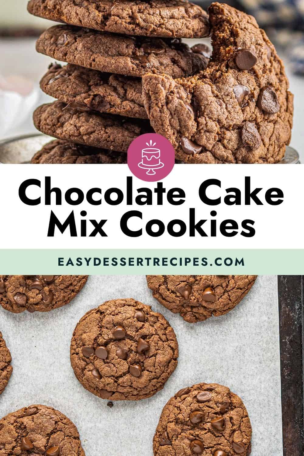 chocolate cake mix cookie pinterest