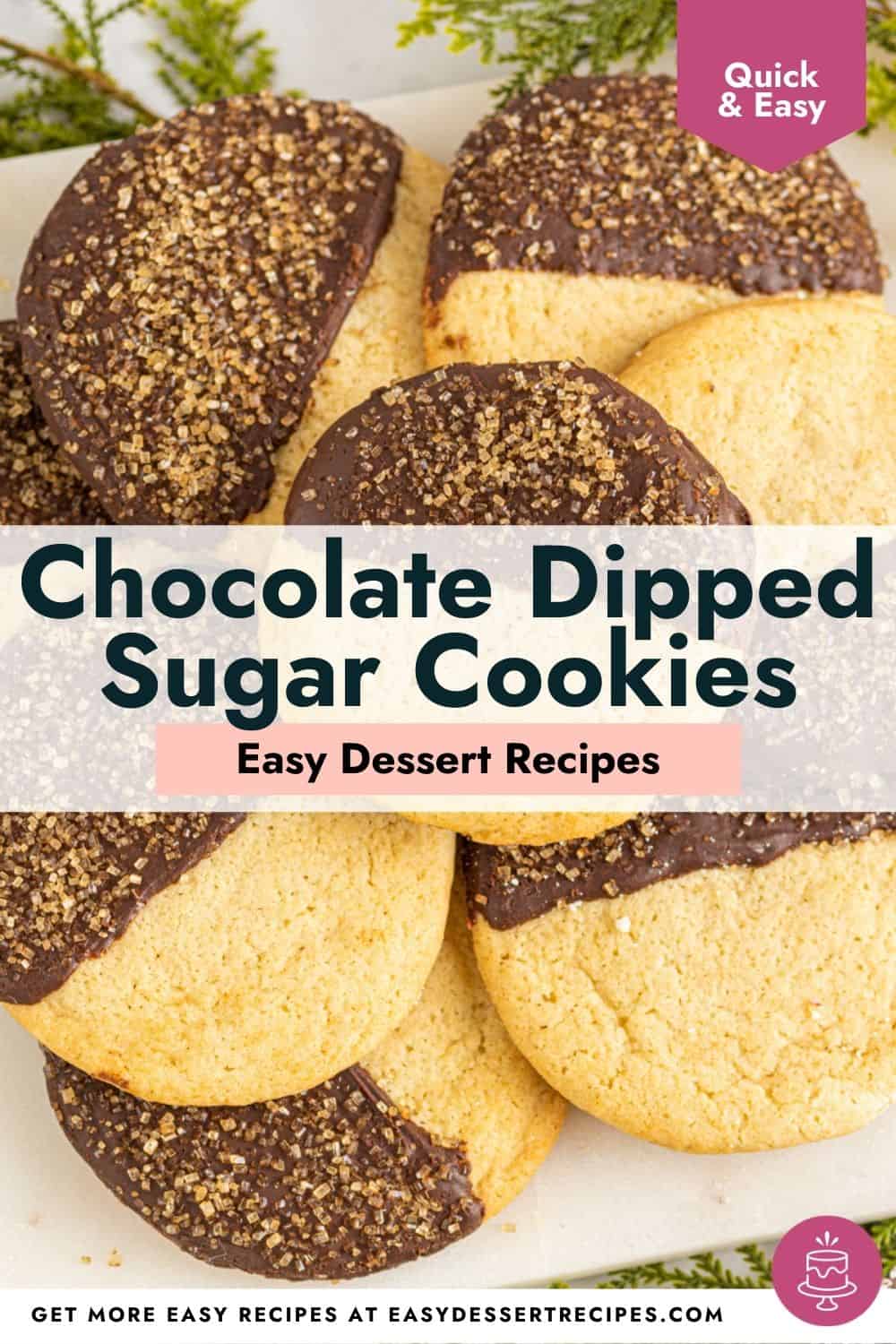 chocolate dipped sugar cookies pinterest