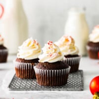 featured peppermint bark cupcakes