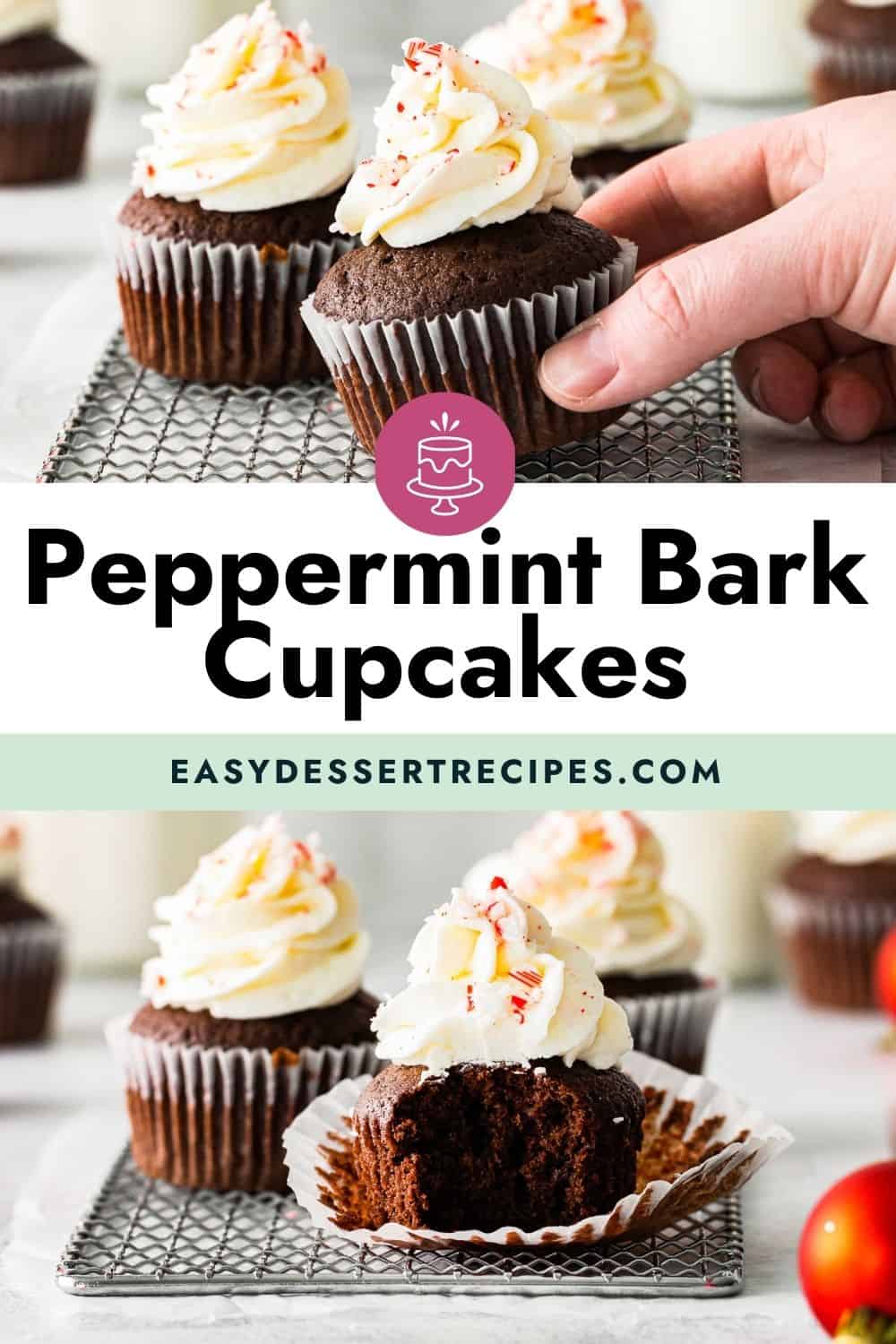 peppermint bark cupcakes pinterest