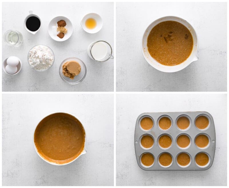 step by step photos for how to make gingerbread cupcakes