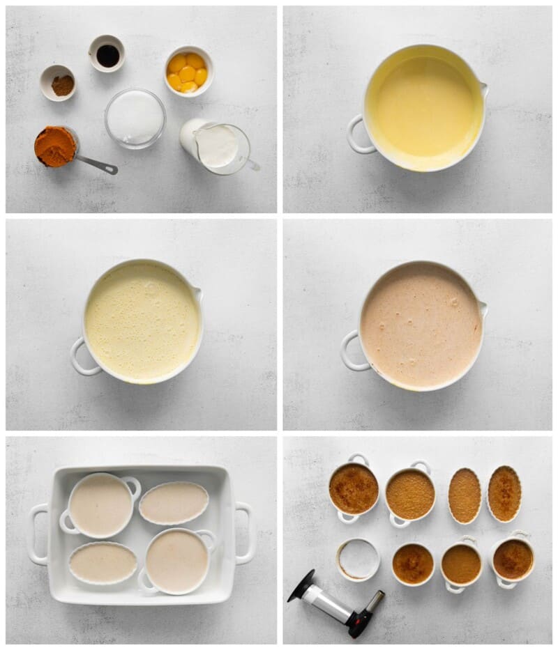 step by step photos for how to make pumpkin creme brulee